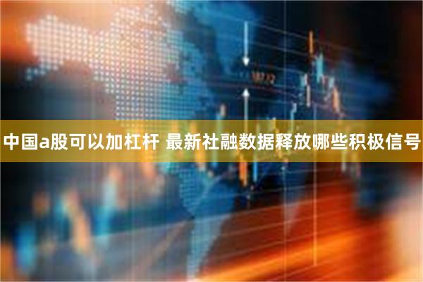 中国a股可以加杠杆 最新社融数据释放哪些积极信号