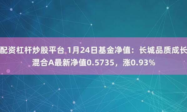 配资杠杆炒股平台 1月24日基金净值：长城品质成长混合A最新净值0.5735，涨0.93%